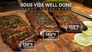 Sous Vide WELL DONE STEAK Experiment [upl. by Kciredorb]