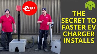 The Secret of FASTER commercial EV charge point installation  EVBLOCKS pedestal base [upl. by Enyawud17]