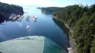 1939 Grumman Goose Water Landing at April Point [upl. by Vesta]