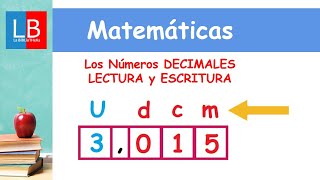 Los Números DECIMALES LECTURA y ESCRITURA ✔👩‍🏫 PRIMARIA [upl. by Dionne]