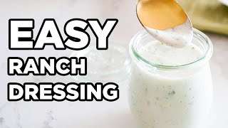 Homemade Ranch Dressing  Easy Salad Dressings by MOMables [upl. by Pantheas]