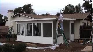 Patio Enclosure Installation Video [upl. by Zehcnas297]