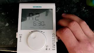 How to use Siemens RDJ100RF thermostat settings [upl. by Karlow615]