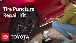 Toyota How To Tire Puncture Repair Kit  Toyota [upl. by Osnofla]