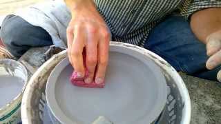 Easy Way to Throw a Plate on the Pottery Wheel [upl. by Iah]