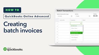 How to create batch invoices  QuickBooks Online Advanced [upl. by Ceil]