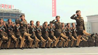 North Koreas Slow Motion Military  North Korea parade in Slow Motion [upl. by Salomo681]