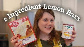 Easy 2 INGREDIENT LEMON BARS using cake mix [upl. by Junie]