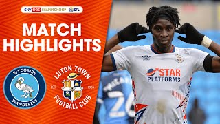 Wycombe Wanderers 13 Luton Town  Championship Highlights [upl. by Geldens]