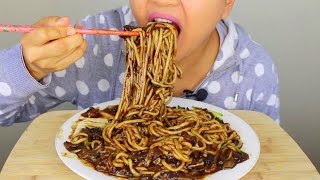 ASMR Jajangmyeon Mixing and Extreme Eating Sounds [upl. by Einaeg]