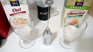 Oat Milk vs Almond Milk part 2 Frothing Test [upl. by Barthold532]