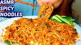 ASMR Stirfried Spicy Noodles Mukbang Cambodian No Talking 먹방 suellASMR [upl. by Nittirb249]