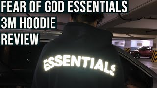 Fear of God Essentials 3M Hoodie FW19 Review [upl. by Constant]