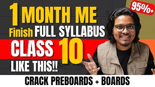 Class 10 Syllabus in 30 Days  Finish Class 10 Syllabus in 1 MONTH  Preboards  Revision [upl. by Yrotciv]