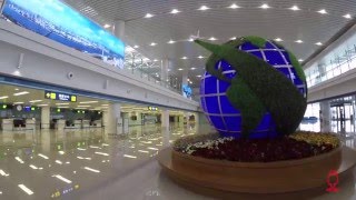 Inside Pyongyang Sunan International Airport in North Korea [upl. by Deeann]